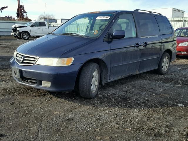 5FNRL18654B133129 - 2004 HONDA ODYSSEY EX BLUE photo 2