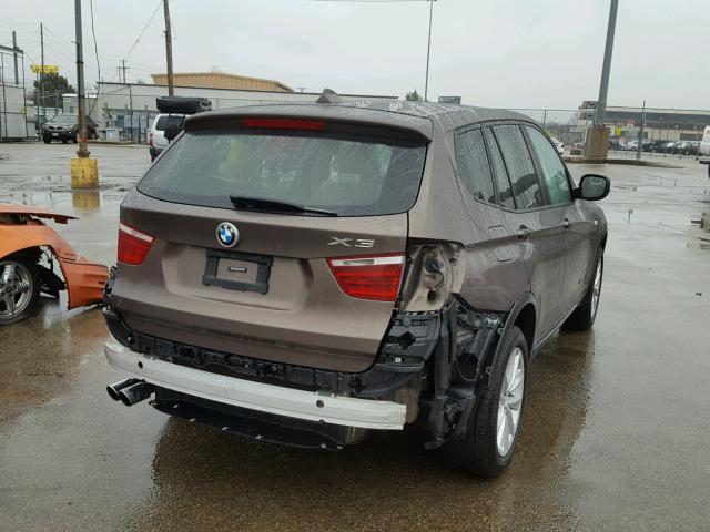 5UXWX9C58E0D20533 - 2014 BMW X3 XDRIVE2 BROWN photo 4