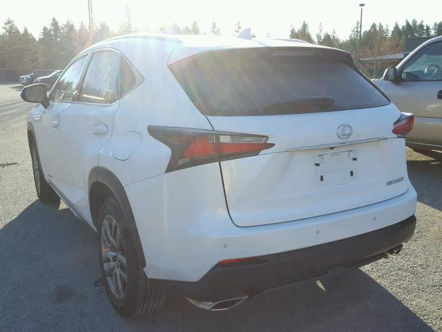 JTJBARBZ7G2054025 - 2016 LEXUS NX 200T WHITE photo 3