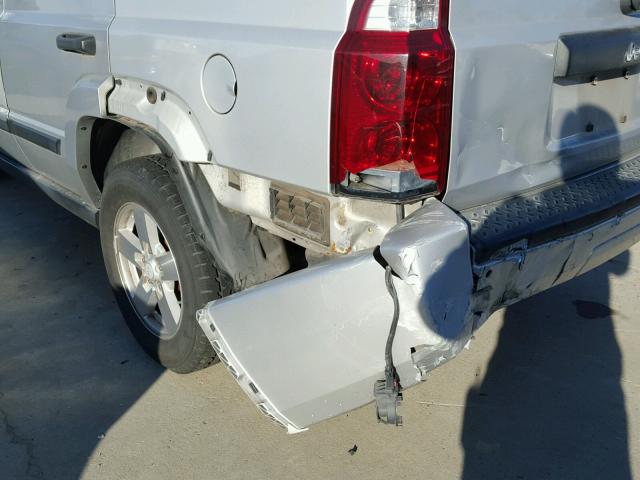 1J8HH48K56C242291 - 2006 JEEP COMMANDER ვერცხლისფერი ფოტო 9
