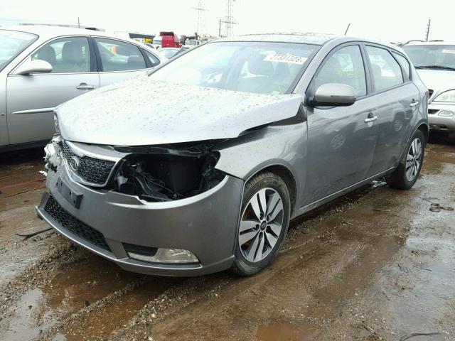 KNAFU5A25D5667681 - 2013 KIA FORTE EX GRAY photo 2