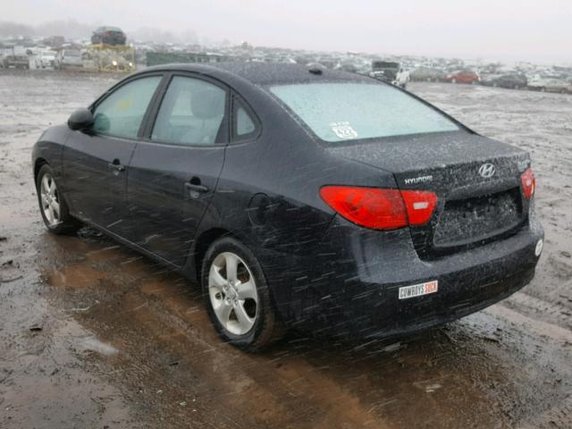 KMHDU46D68U544557 - 2008 HYUNDAI ELANTRA GL BLACK photo 3