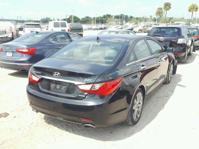 5NPEC4AB2CH326605 - 2012 HYUNDAI SONATA SE BLACK photo 4