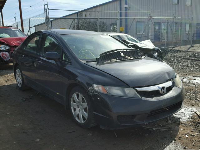 1HGFA16569L010528 - 2009 HONDA CIVIC LX BLACK photo 1