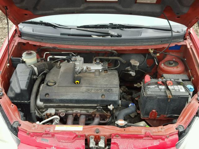 JS2RA41S735171238 - 2003 SUZUKI AERIO S RED photo 7