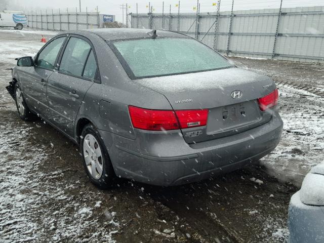 5NPET46C99H563490 - 2009 HYUNDAI SONATA GLS SILVER photo 3