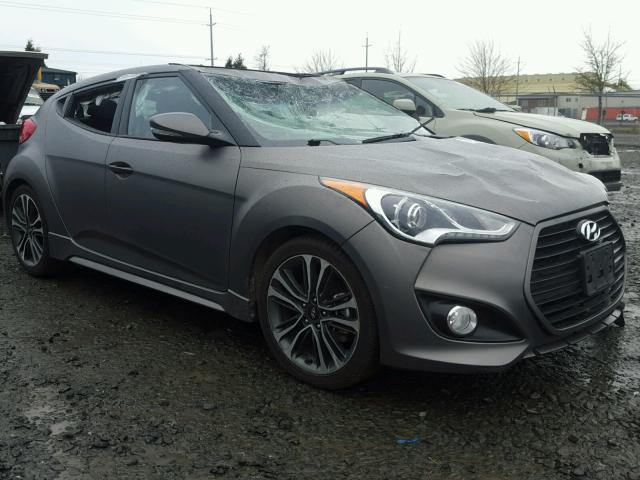 KMHTC6AE7GU249847 - 2016 HYUNDAI VELOSTER T GRAY photo 1