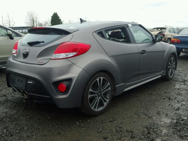 KMHTC6AE7GU249847 - 2016 HYUNDAI VELOSTER T GRAY photo 4