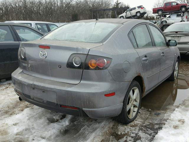 JM1BK323361448425 - 2006 MAZDA 3 S GRAY photo 4