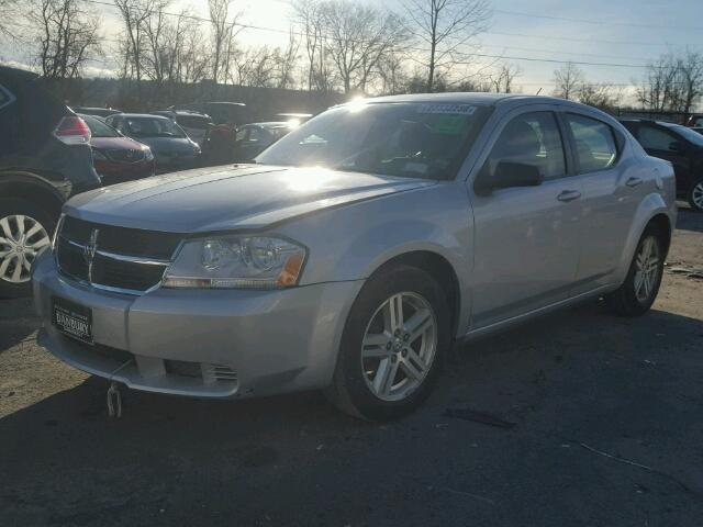 1B3LC56R58N575136 - 2008 DODGE AVENGER SX SILVER photo 2