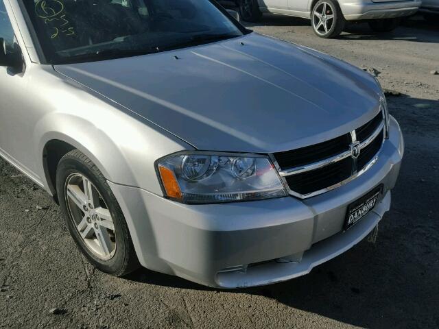 1B3LC56R58N575136 - 2008 DODGE AVENGER SX SILVER photo 9