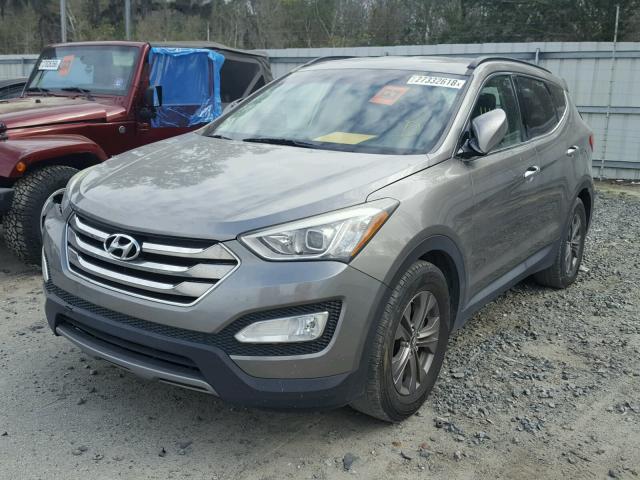 5XYZU3LB2DG005856 - 2013 HYUNDAI SANTA FE S GRAY photo 2