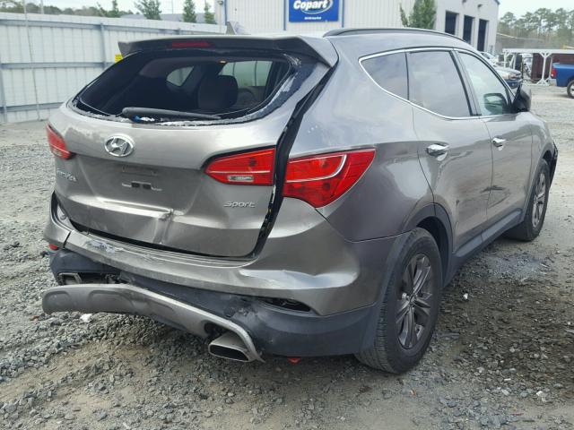 5XYZU3LB2DG005856 - 2013 HYUNDAI SANTA FE S GRAY photo 4