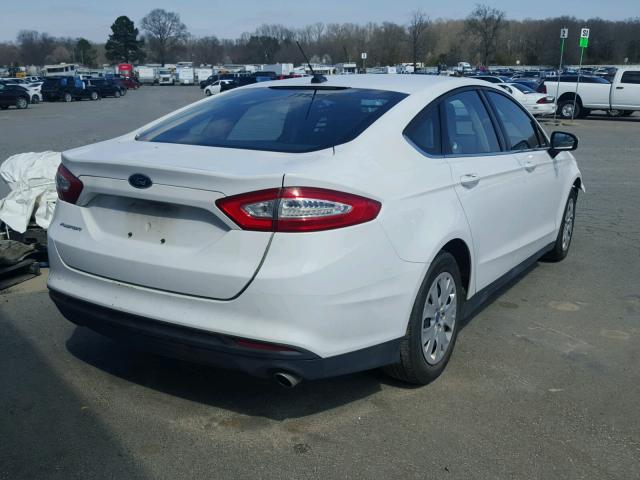 3FA6P0G78DR191834 - 2013 FORD FUSION S WHITE photo 4