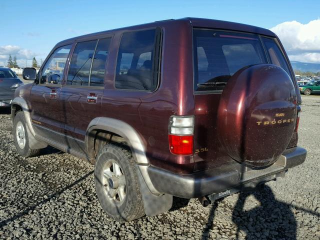 JACDJ58X017J19090 - 2001 ISUZU TROOPER S MAROON photo 3