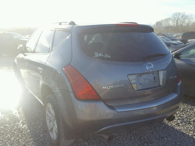 JN8AZ08W56W547293 - 2006 NISSAN MURANO SL GRAY photo 3