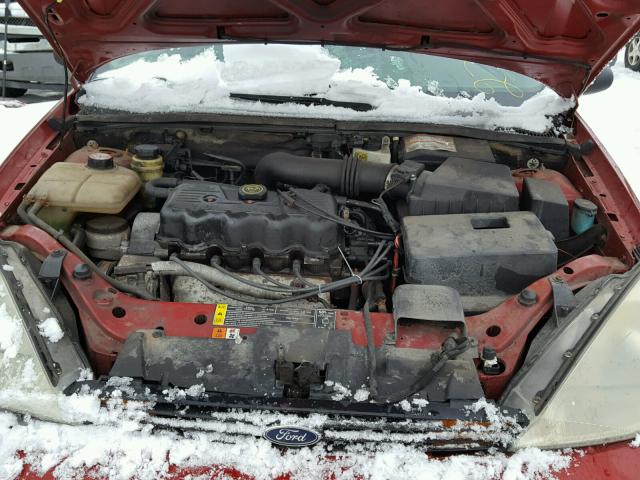 1FAFP34P91W168528 - 2001 FORD FOCUS SE RED photo 7