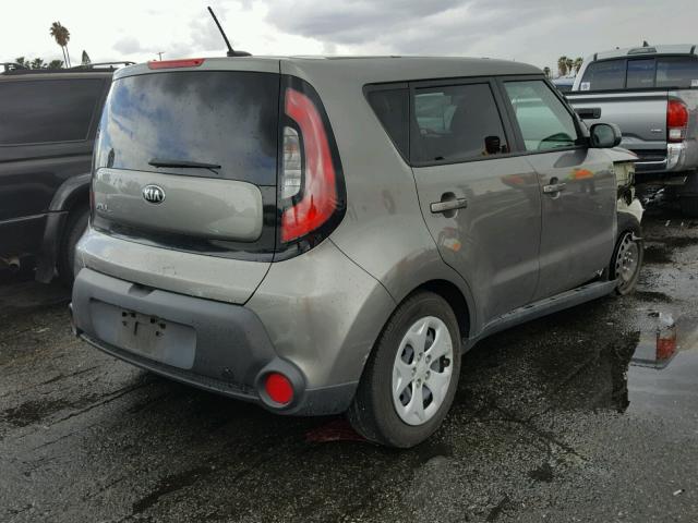 KNDJN2A25F7157217 - 2015 KIA SOUL GRAY photo 4