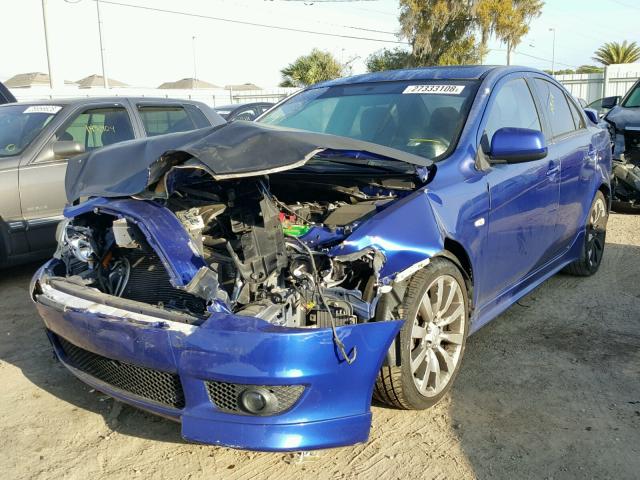 JA3AU86U98U024513 - 2008 MITSUBISHI LANCER GTS BLUE photo 2