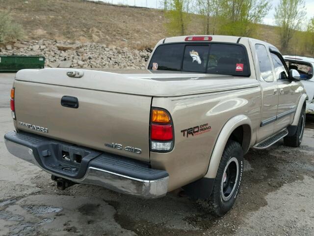 5TBBT441X3S343306 - 2003 TOYOTA TUNDRA GOLD photo 4