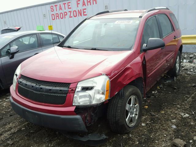 2CNDL23F066174781 - 2006 CHEVROLET EQUINOX LS RED photo 2