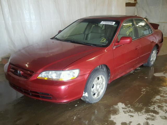 1HGCG16562A057206 - 2002 HONDA ACCORD EX RED photo 2