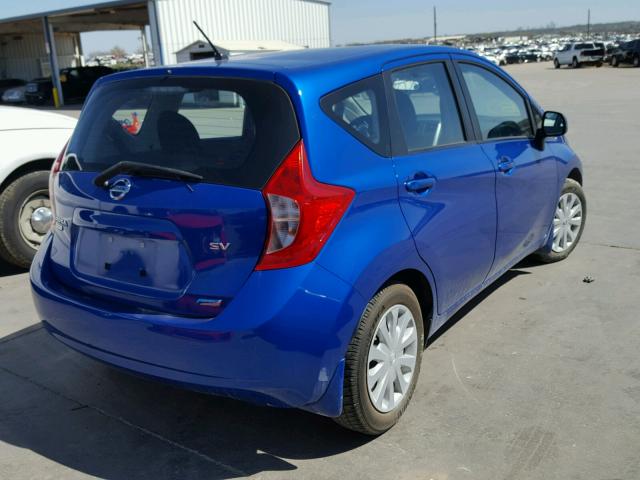 3N1CE2CP3EL412722 - 2014 NISSAN VERSA NOTE BLUE photo 4