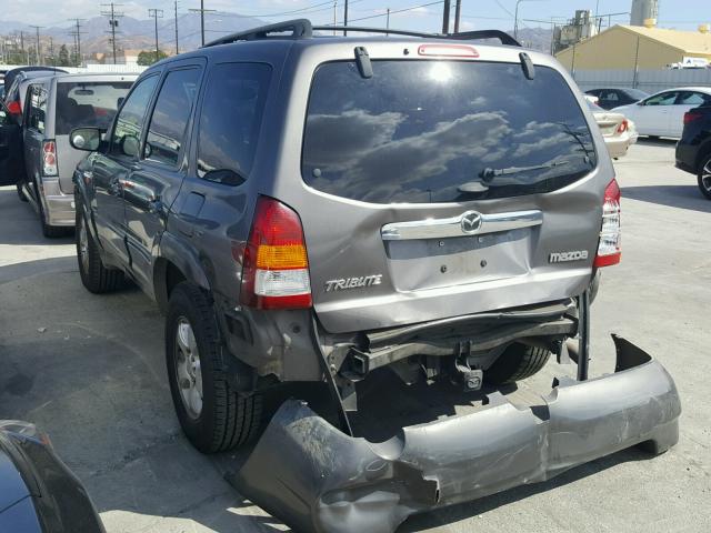 4F2YZ04104KM34666 - 2004 MAZDA TRIBUTE LX GRAY photo 3