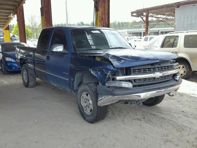 2GCEK19T421253364 - 2002 CHEVROLET SILVERADO BLUE photo 1