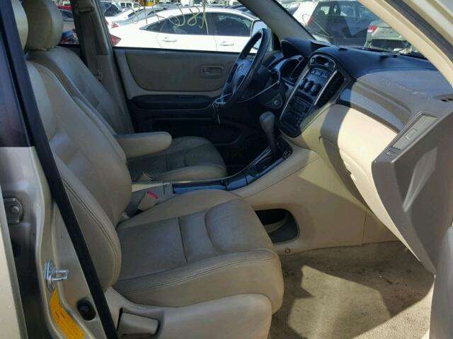 JTEGF21A130085141 - 2003 TOYOTA HIGHLANDER TAN photo 5