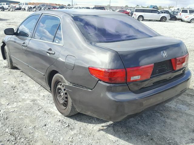 1HGCM56485L000117 - 2005 HONDA ACCORD LX CHARCOAL photo 3