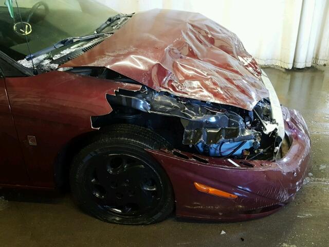1G8ZY12782Z184676 - 2002 SATURN SC2 MAROON photo 9