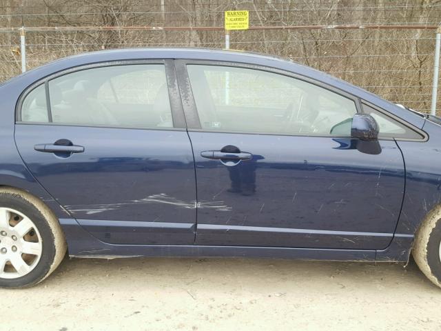 1HGFA16518L002464 - 2008 HONDA CIVIC LX BLUE photo 9