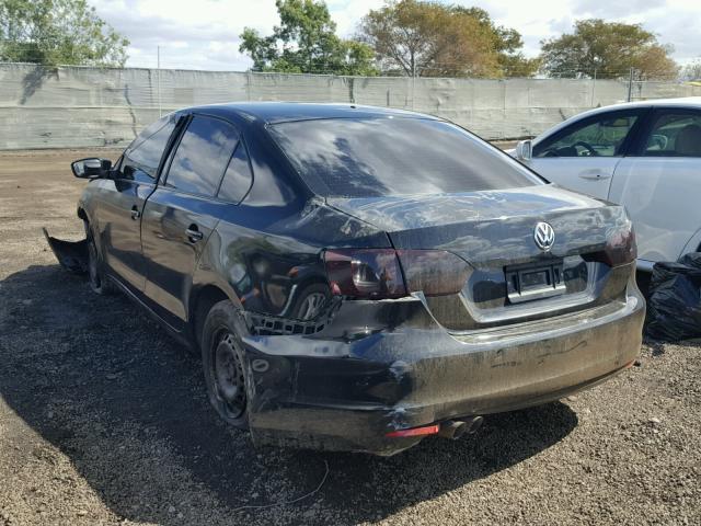 3VW1K7AJ6EM327258 - 2014 VOLKSWAGEN JETTA BASE 黑色 照片 3