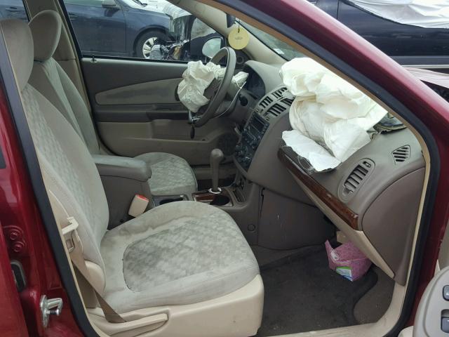 1G1ZT54855F204415 - 2005 CHEVROLET MALIBU LS Qırmızı foto 5