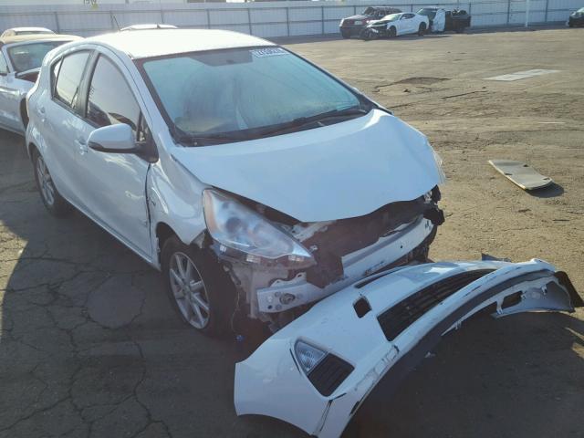 JTDKDTB31C1004756 - 2012 TOYOTA PRIUS C WHITE photo 1