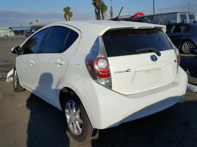 JTDKDTB31C1004756 - 2012 TOYOTA PRIUS C WHITE photo 3