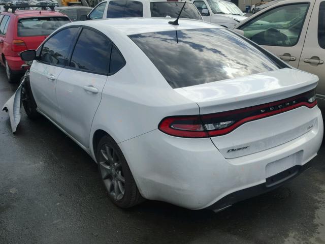 1C3CDFBB0ED719675 - 2014 DODGE DART SXT WHITE photo 3