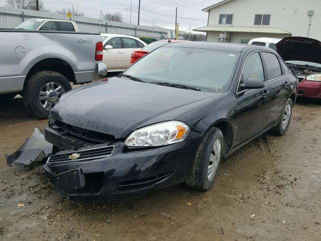 2G1WB58K281213385 - 2008 CHEVROLET IMPALA LS BLACK photo 2