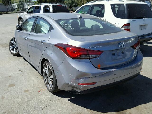 5NPDH4AE3GH667136 - 2016 HYUNDAI ELANTRA SE GRAY photo 3