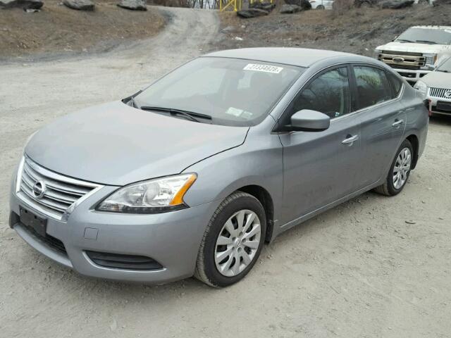 3N1AB7AP8DL782921 - 2013 NISSAN SENTRA S GRAY photo 2