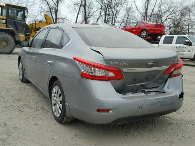 3N1AB7AP8DL782921 - 2013 NISSAN SENTRA S GRAY photo 3