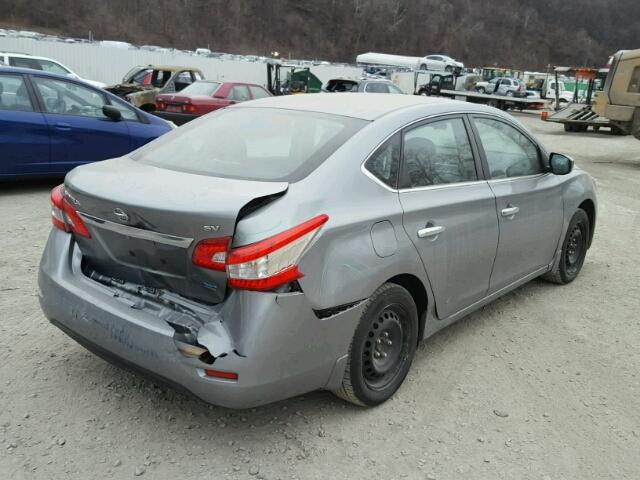 3N1AB7AP8DL782921 - 2013 NISSAN SENTRA S GRAY photo 4