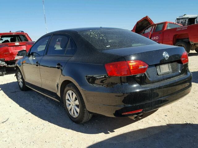 3VW2K7AJ9CM319740 - 2012 VOLKSWAGEN JETTA BASE შავი ფოტო 3