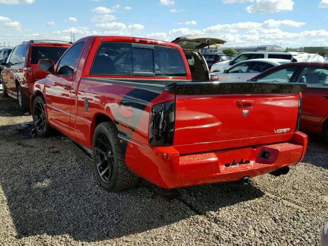 3D7HA16H85G733019 - 2005 DODGE RAM SRT10 RED photo 3