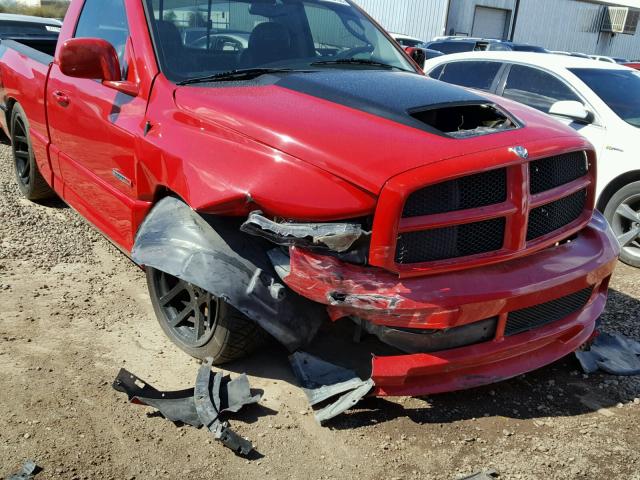 3D7HA16H85G733019 - 2005 DODGE RAM SRT10 RED photo 9