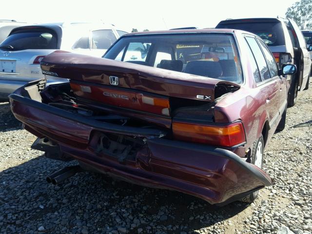 1HGED4561LA033619 - 1990 HONDA CIVIC EX ბურგუნდია ფოტო 4