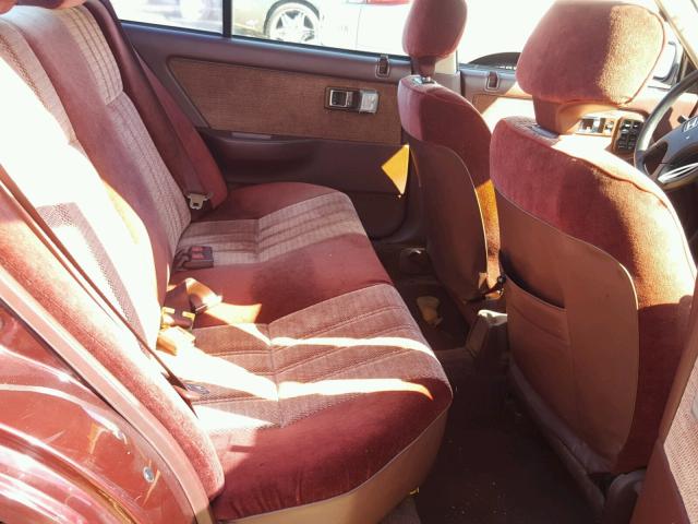 1HGED4561LA033619 - 1990 HONDA CIVIC EX BURGUNDY photo 6