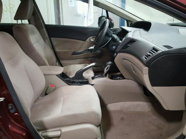 19XFB2F83CE043210 - 2012 HONDA CIVIC EX მუქწითელი ფოტო 5