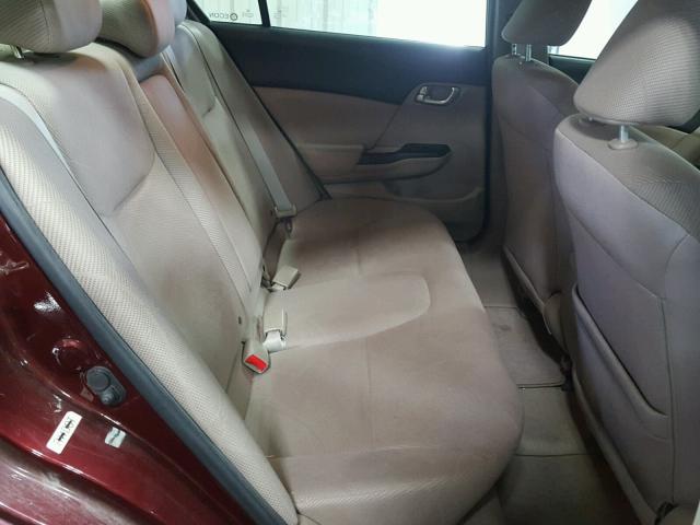 19XFB2F83CE043210 - 2012 HONDA CIVIC EX მუქწითელი ფოტო 6